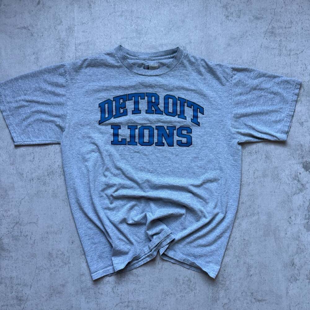 Vintage Detroit Lions T-Shirt Grey